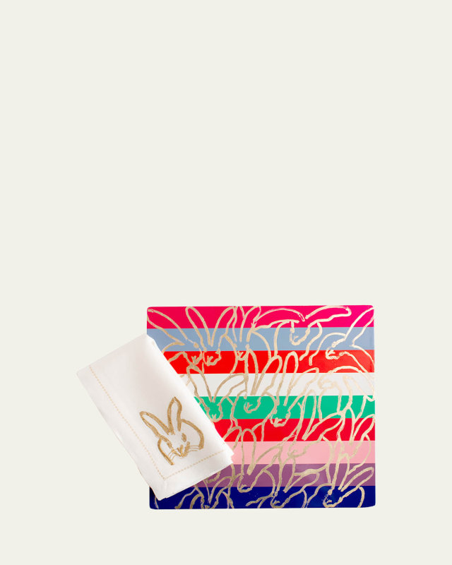 Banded Bunny Gold Leaf & Lacquer Placemat